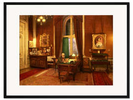 Gerahmter Kunstdruck Kaiser Franz Joseph I. auf Schloss Schönbrunn