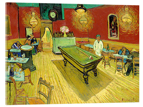 Tableau en verre acrylique Le Café de nuit