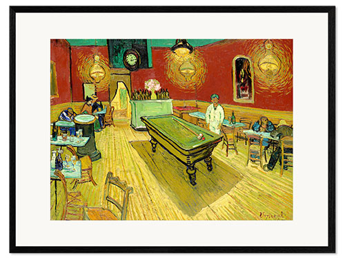 Gerahmter Kunstdruck Nachtcafé in Arles