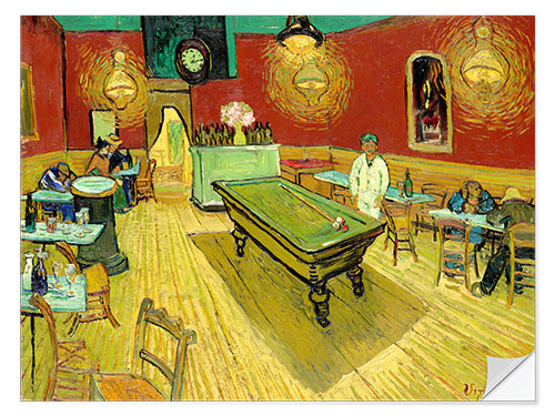 Autocolante decorativo O Café à Noite na Place Lamartine