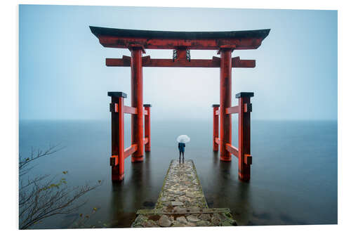 Stampa su PVC Red Gate in Hakone Shinto shrine in Japan