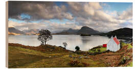 Wood print Upper Loch Trridon, Scotland - Martina Cross