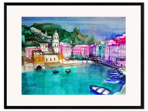 Gerahmter Kunstdruck Cinque Terre, Vernazza