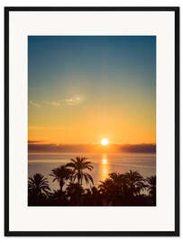 Gerahmter Kunstdruck Sonnenaufgang Mallorca - Cala Millor