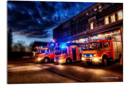 Gallery print German fire trucks