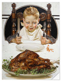 Sticker mural Ready for Thanksgiving Feast - Joseph Christian Leyendecker