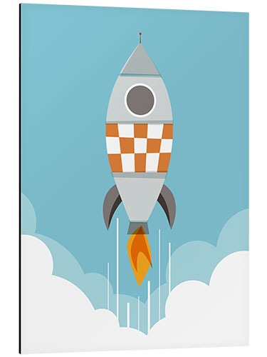 Aluminium print Rocket