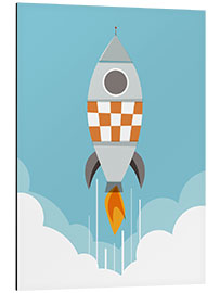 Aluminium print Rocket