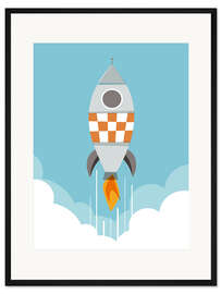 Gerahmter Kunstdruck Rakete