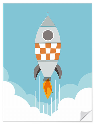 Wandsticker Rakete