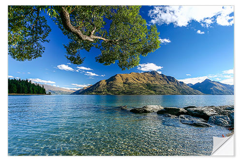 Selvklebende plakat Queenstown New Zealand