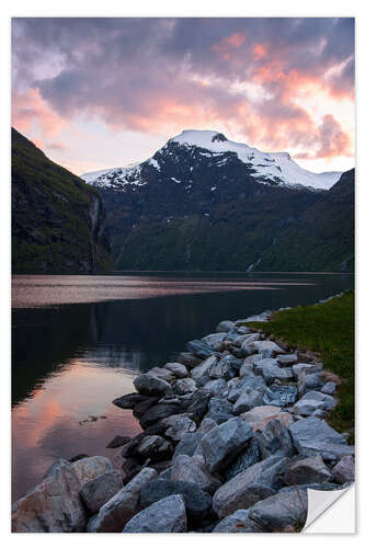 Wandsticker Geiranger Sonnenuntergang