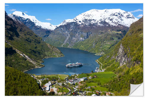 Sticker mural Geiranger en été