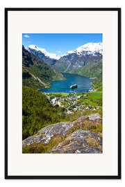 Gerahmter Kunstdruck Norwegen Idylle