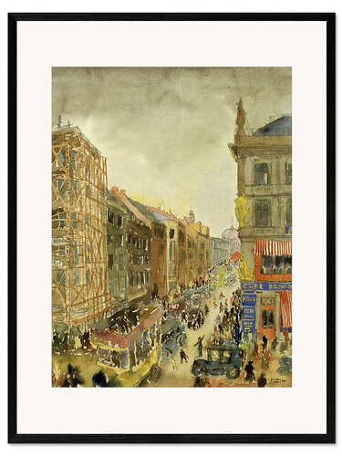 Impression artistique encadrée Rue à Berlin
