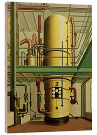 Holzbild Der gelbe Kessel