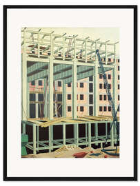 Gerahmter Kunstdruck Stahlskelett