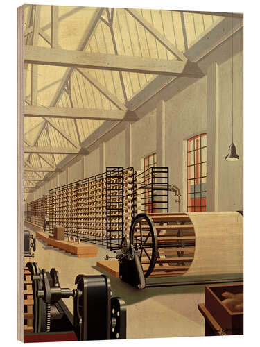 Wood print Preparation hall (weaving)