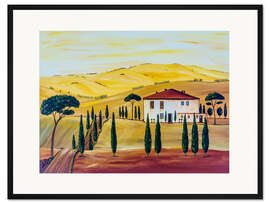Gerahmter Kunstdruck Südliche Toskana