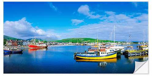 Wandsticker Hafen von Dingle, Irland