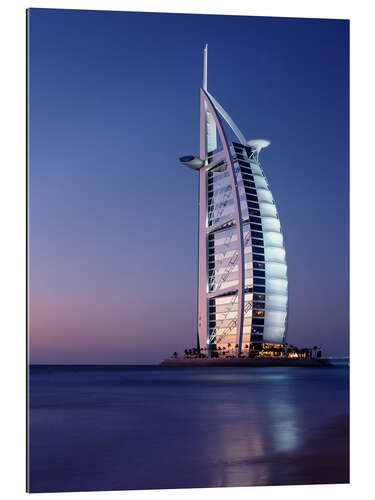 Gallery Print Das Burj Al-Arab in der Dämmerung