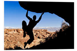 PVC print Silhouette of a Rock Climber