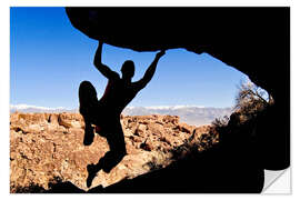 Vinilo para la pared Silhouette of a Rock Climber