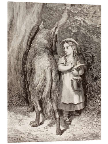 Acrylic print Scene From Little Red Riding Hood By Charles Perrault