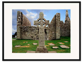 Gerahmter Kunstdruck Clonmacnoise in Irland 