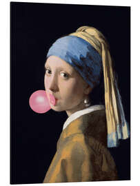 Magnettafel Das Mädchen mit dem Perlenohrring (Kaugummi)
