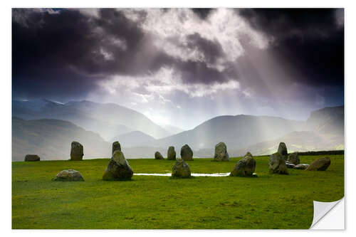 Sticker mural Castlerigg cercle de pierre en Angleterre