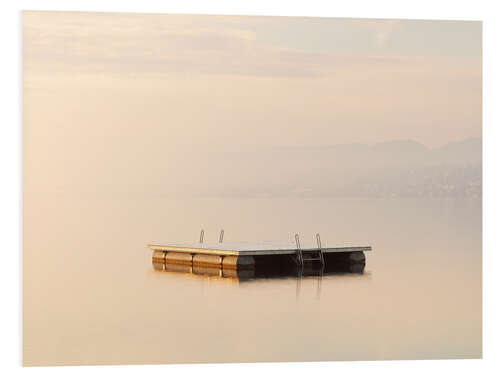 Tableau en PVC Le lac de Zurich au crépuscule