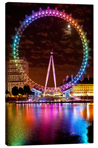 Tableau sur toile London Eye multicolore