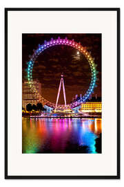 Gerahmter Kunstdruck London Eye