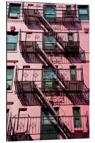 Aluminiumsbilde Fire escapes in Manhattan