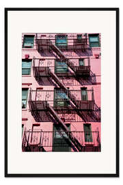 Gerahmter Kunstdruck Feuerleitern in Manhattan