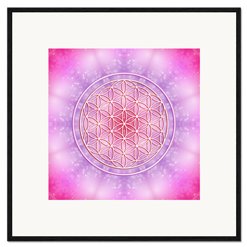 Framed art print Flower of life - unconditional love