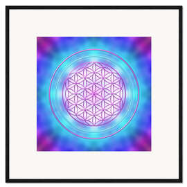 Kehystetty taidepainatus Flower of Life - Intuition