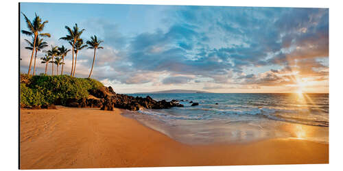 Aluminium print A secret beach