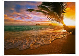 Alubild Lanikai Beach bei Sonnenaufgang