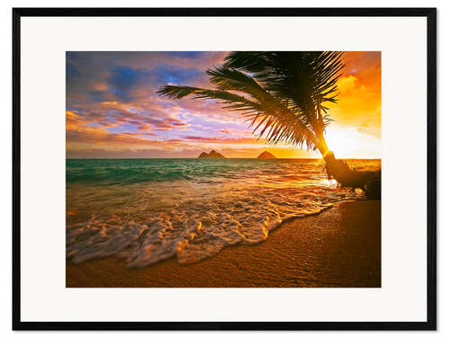 Impresión de arte enmarcada Lanikai Beach al amanecer