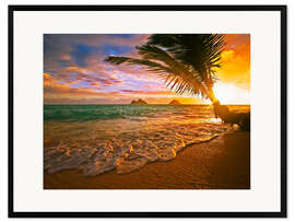Impresión de arte enmarcada Lanikai Beach al amanecer