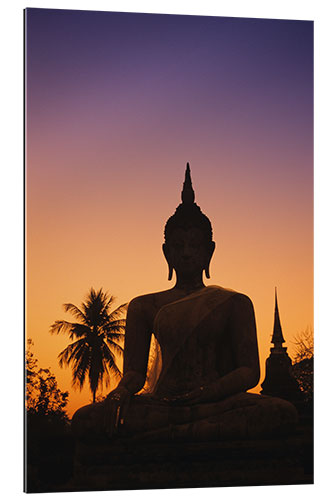 Gallery Print Wat Mahathat bei Sonnenuntergang