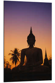 Magnettafel Wat Mahathat bei Sonnenuntergang