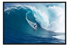 Gerahmter Kunstdruck Riesige Welle vor Maui