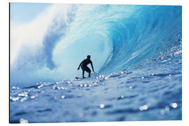 Magnettafel Surfer in der Pipeline Barrel