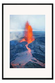 Gerahmter Kunstdruck Lavafontäne