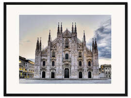 Gerahmter Kunstdruck Piazza del Duomo in Mailand