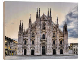 Holzbild Piazza del Duomo in Mailand