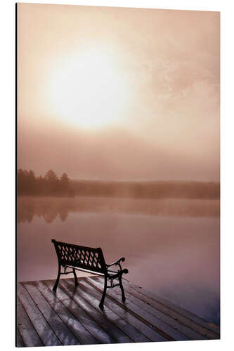 Tableau en aluminium Ponton dans la brume matinale